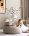 Wigiwama Teddy Ottoman / Poef - Ø65x20cm - Biscuit