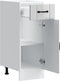 vidaXL - Keuken - onderkast - Lucca - bewerkt - hout - hoogglans - wit
