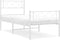 vidaXL - Bedframe - met - hoofd- - en - voeteneinde - metaal - wit - 90x200 - cm