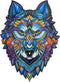 UNIDRAGON Houten Puzzel Voor Volwassenen Dier - Majestueuze Wolf - 99 stukjes - Small 17x24 cm