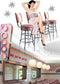 Bel Air Retro Barkruk BS-29CB Off White 1+1 Bundel