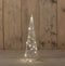 Anna's Collection LED kegel kerstboom lamp - zilver - metaal- H40