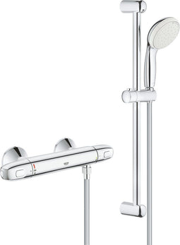 GROHE Grohtherm 1000 - Thermostatische Douchekraan - Comfort doucheset - Chroom - 15 cm hartafstand