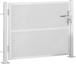 vidaXL - Poort - 100x75 - cm - roestvrij - staal