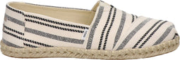 TOMS Alpargata Strip - Instapschoen - Uitneembaar voetbed - Wit zwart - Maat 37
