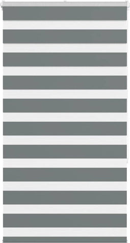 vidaXL - Zebra - rolgordijn - 80x150 - cm - stofbreedte - 75,9 - cm - donkergrijs