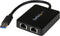 Startech USB32000SPT - USB Ethernet-adapter - Gigabit Ethernet 5000 Mbit/s - Zwart