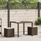 vidaXL - Tuinkrukken - met - kussens - 2 - st - 40x40x43 - cm - poly - rattan - bruin