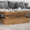 vidaXL - Salontafel - met - LED-verlichting - 90x50x40cm - artisanaal - eikenkleur