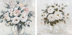 Schilderij DKD Home Decor 80 x 2,4 x 80 cm Vaas Shabby Chic (2 Stuks)