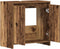 vidaXL - Wastafelkast - 60x33x60 - cm - bewerkt - hout - oud - houtkleurig