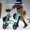 Safe Age® Rollator - Lichtgewicht opvouwbaar - Gevoerde zitting rugleuning - Blauw