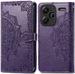 imoshion Hoesje Geschikt voor Xiaomi Redmi Note 13 Pro Plus (5G) Hoesje Met Pasjeshouder - imoshion Mandala Bookcase - Paars