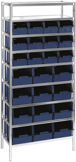 Raaco Shelving Mix C/40 - Opslagsysteem - 12x Magazijnbak 7-1600 12x Magazijnbak 9-2800