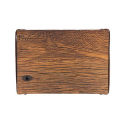 The.Board Large | Houten Serveerplank | Wagonhout | Lederen hengsel | Handgemaakt | Met lijnolie bewerkt