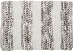 5Five Elegante badmat super zacht - Gestreept - Grijs - 50 X 75 cm - Extra dik