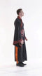 dressforfun - herenkostuum Aziaat L - lange kimono zwart / rood - 301042