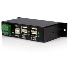 Startech.com ST4200USBM - Monteerbare 4-poort USB Hub - Robuust voor industriële toepassingen - Zwart