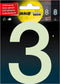 Pickup Glow in the dark Huisnummer 3 - 10 cm