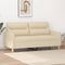 vidaXL - Tweezitsbank - 140 - cm - stof - crèmekleurig