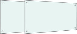 vidaXL - Spatschermen - keuken - 2 - st - 80x60 - cm - gehard - glas - wit