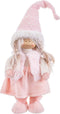 Christmas Kerstversiering Roze Metaal Polyresin Polyfoam Weefsel Meisje 19 X 10 X 51 Cm