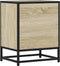 vidaXL - Nachtkastje - 40x31x50 - cm - bewerkt - hout - en - metaal - sonoma - eiken