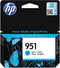 HP 951 - Inktcartridge - Origineel - Cyaan