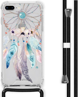 iMoshion Hoesje Geschikt voor iPhone 8 Plus / 7 Plus Hoesje Met Koord - iMoshion Design Hoesje met Koord - Transparant / Meerkleurig / Dreamcatcher