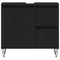 vidaXL - Badkamersinkkast - Zwart - Eiken - 65x33x60 - cm - Gelaagd - Hout