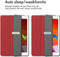imoshion iPad 9e/8e/7e generatie - Trifold Bookcase - Auto-wake functie - Rood