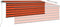 vidaXL - Luifel - met - rolgordijn, - LED - en - windsensor - 4x3 - m - oranje - en - bruin