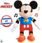 Muzikale Knuffel Famosa MCC13 Mickey Mouse Lichten met geluid Polyester Plastic Multicolour (33 cm)