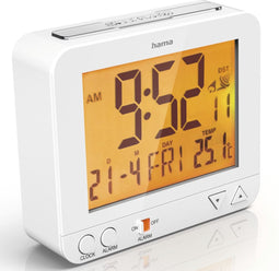 Hama Radiogestuurde wekker "RC 550", met nachtlicht-functie, wit