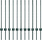 vidaXL - Hekpalen - 11 - stuks - U-vorm - Groen - 80 - cm - Staal
