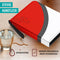 NAPI Verzamelmap - Binder Map voor 400 Kaarten - 4 Pocket - Kunstleer - Ritssluiting - A5 Formaat - Rood/Wit