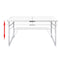 vidaXL - Campingtafel - inklapbaar - en - verstelbaar - 120x60 - cm - aluminium