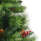 vidaXL - Kunstkerstboom - met - scharnieren - dennenappels - en - bessen - 120 - cm