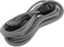 Chacon textiel verlengsnoer 3X1,5mm2 5m zwart/wit