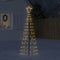 vidaXL - LED-kerstboom - met - spikes - 220 - LED's - warm - wit - 180 - cm