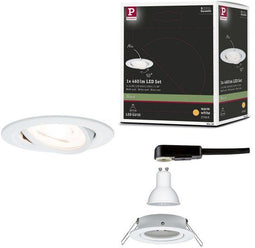 Paulmann Nova - LED-inbouwlamp - Zwenkbaar 50° GU10 6,5W 460lm 230V 2700K Wit mat
