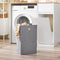 SoBuy BZR217-WN - Wasmachinekast - Opbergvakken met lade en wasmand - Wit 100 x 60 x 90 cm