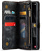 Caseme - Geschikt voor Samsung Galaxy S23 Ultra - Vintage 2 in 1 portemonnee hoes - Zwart