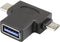 Renkforce RF-4541490 - USB 3.2 Gen 1 Adapter - USB-C en Micro-USB - Zwart