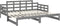 vidaXL - Slaapbank - uitschuifbaar - massief - grenenhout - grijs - 2x(80x200) - cm