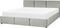 BOUSSE - Tweepersoons boxspring - Lichtgrijs - 180 x 200 cm - Fluweel