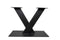 HSM Collection Onderstel - V-Model - gepoedercoat zwart - metaal