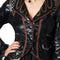 Dressforfun Steampunk Rebel L - Verkleedkostuum - Jurk met kant en franjes - Donker