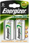 Energizer ENRD2500P2 - Herlaadbare batterij Power Plus D 2500 mAh - Zilver (2 stuks)