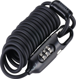 BBB Cycling CoilSafe BBL-56 - Kabelslot 180 cm - Lichtgewicht Cijferslot voor Fiets Helm Bagage - Zwart
